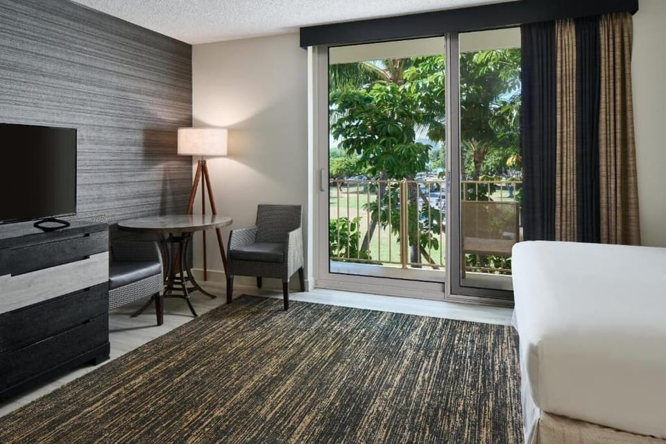 Lounge comfortably indoors, then glide outside for fresh air.
