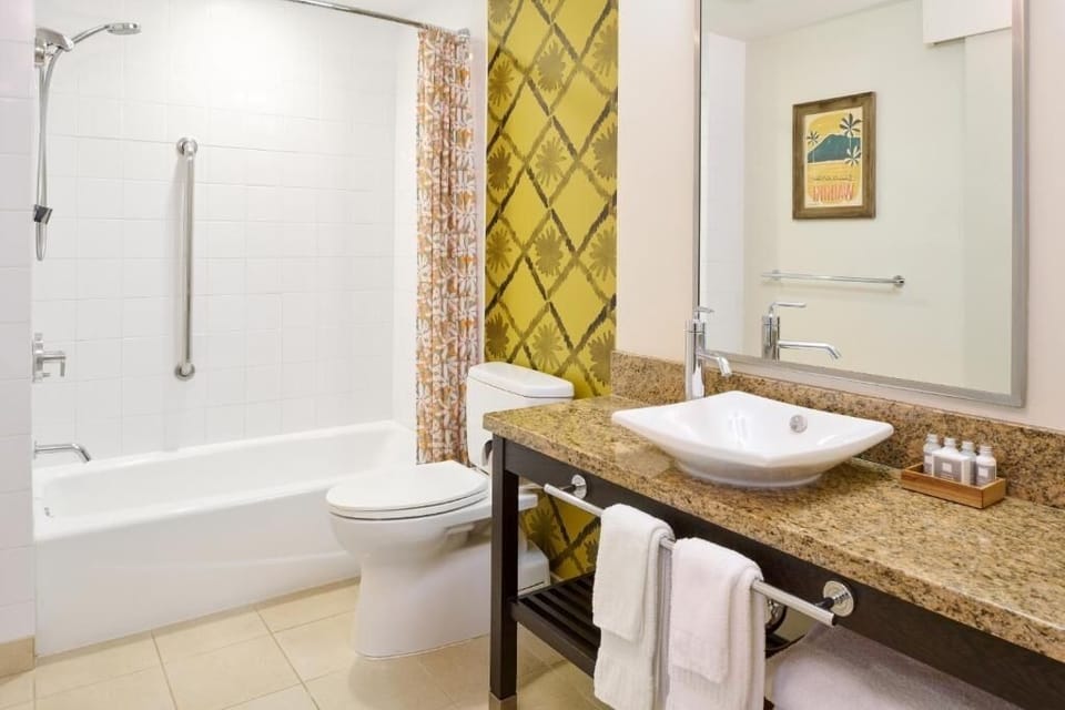 Soothe sore muscles with a relaxing shower-tub combo.
