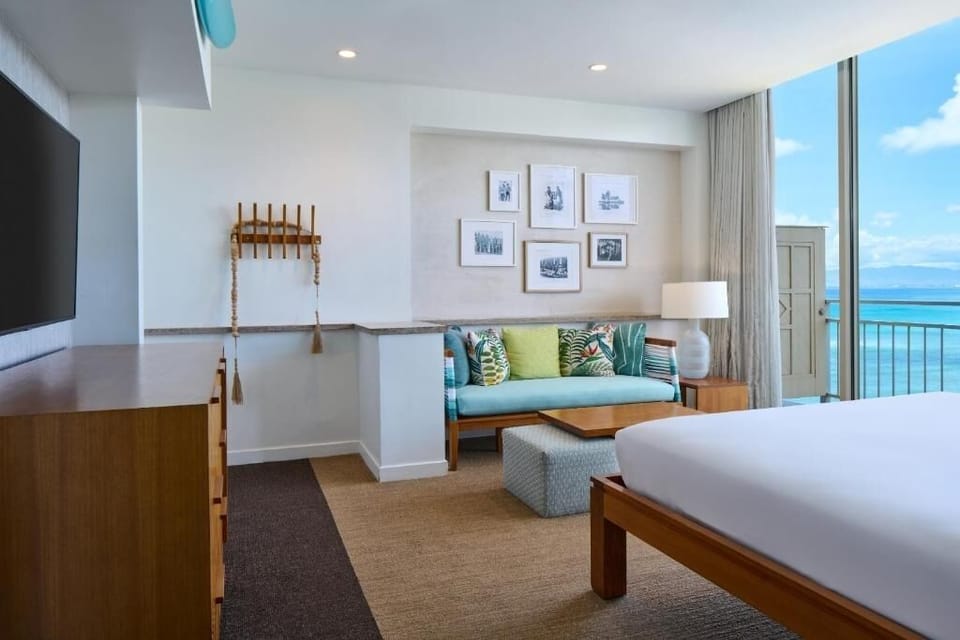 Unwind on the cozy daybed after a beach day.