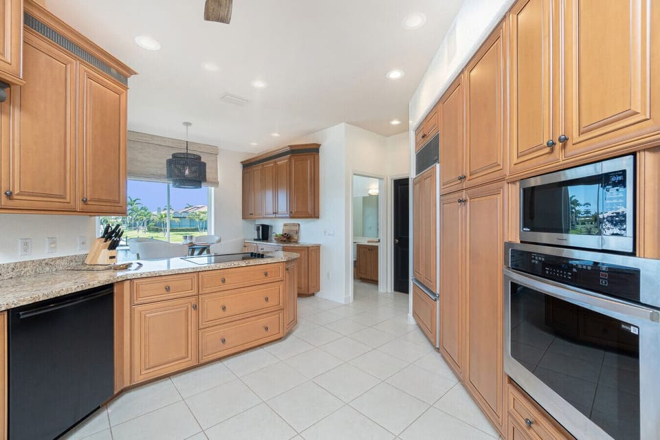 Fully equipped kitchen with modern appliances