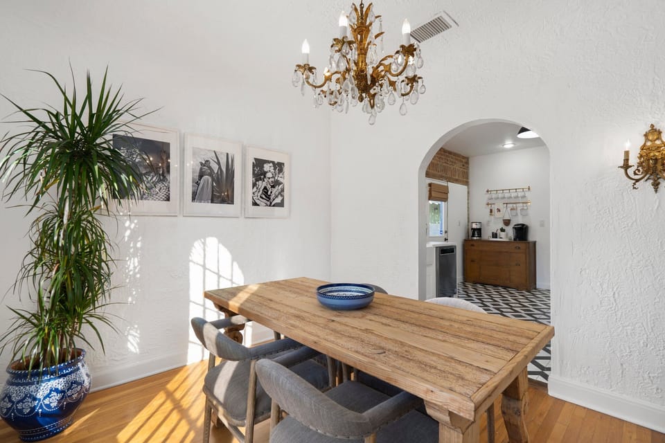 Breathtaking dining area with natural light pouring in 