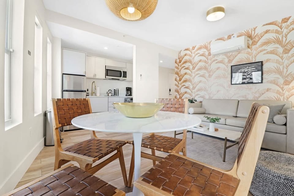 Dining area has seating for 4