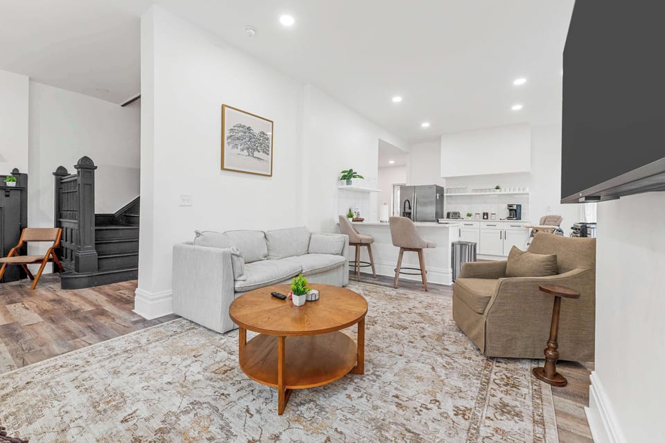 Picture this: a cozy living room where every corner invites you to unwind. Sink into the plush couch, grab your favorite blanket, and let the world fade away as you binge-watch your go-to series. This is your perfect getaway!