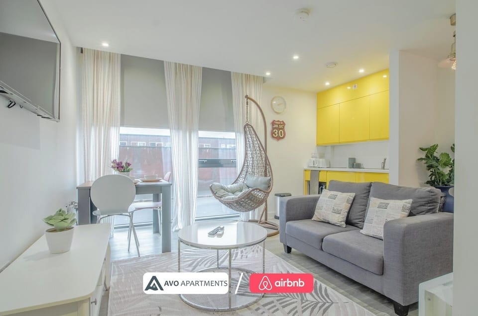 Lounge & Kitchen at Avo Apartments Short Lets & Serviced Accommodation