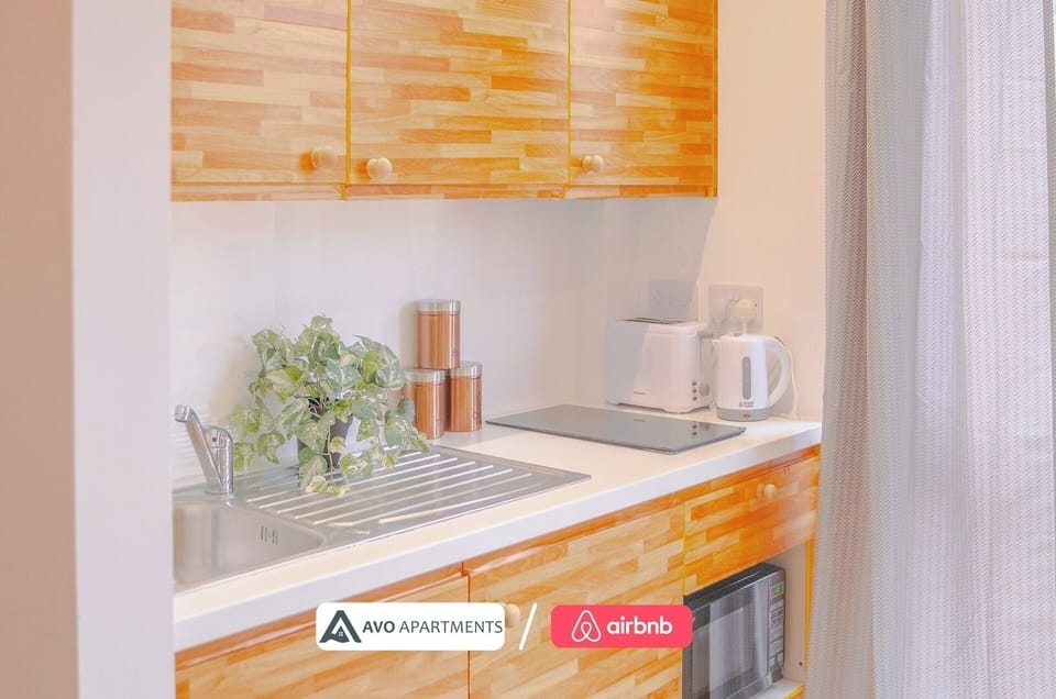 Kitchen at Avo Apartments Short Lets & Serviced Accommodation