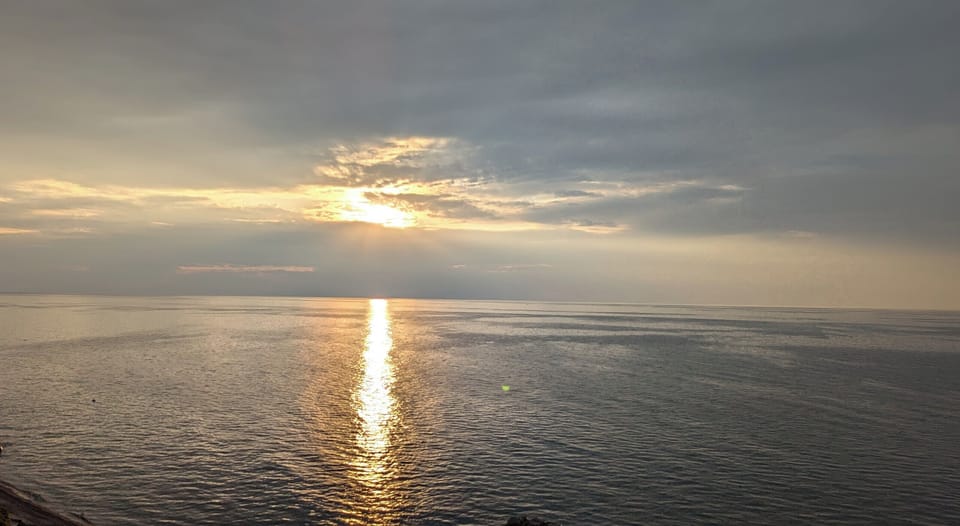 Sunset on lake