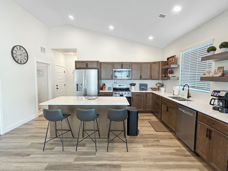 Fully stocked kitchen