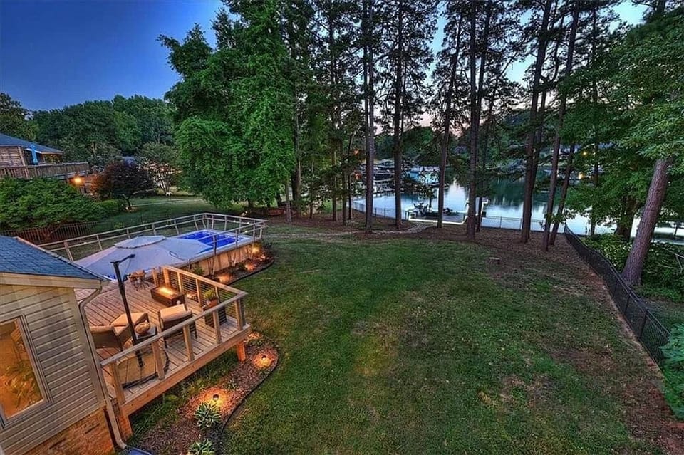 Backyard at night