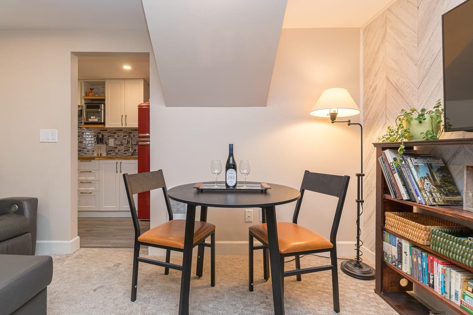 Enjoy meals at the 2-seater table