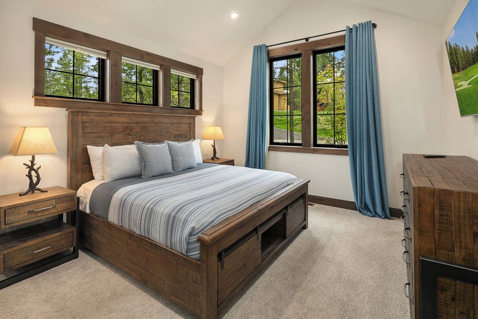 1 More Pool Day. - Main floor king guest suite with private bathroom.