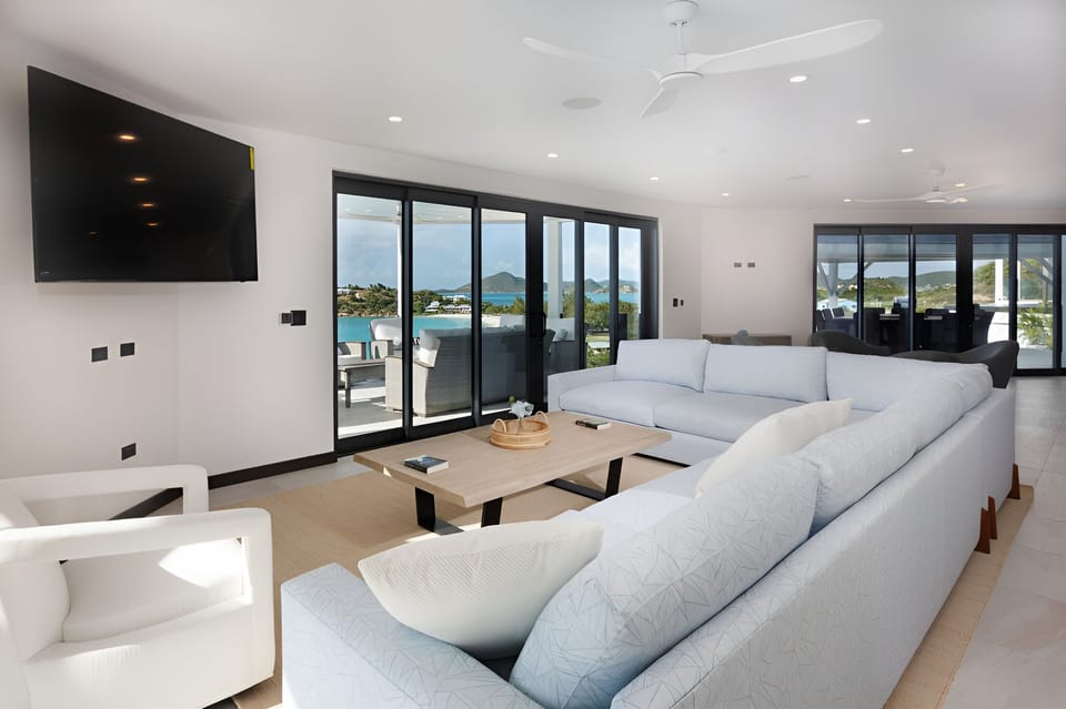 Stretch out for movie nights with breezy open-plan comfort.