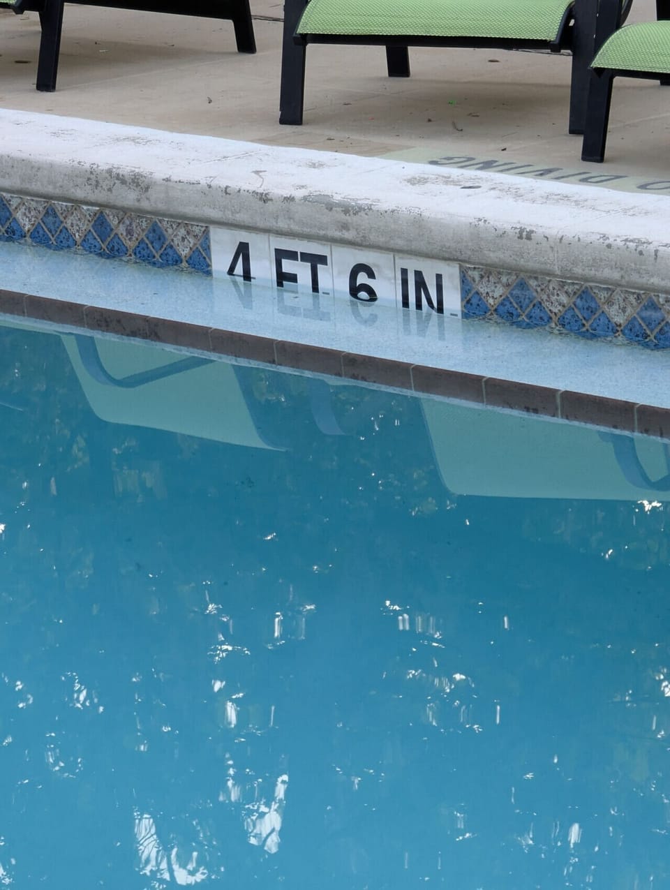 Resort pool with a 4 ft 6 in depth — perfect for a refreshing dip and family fun.