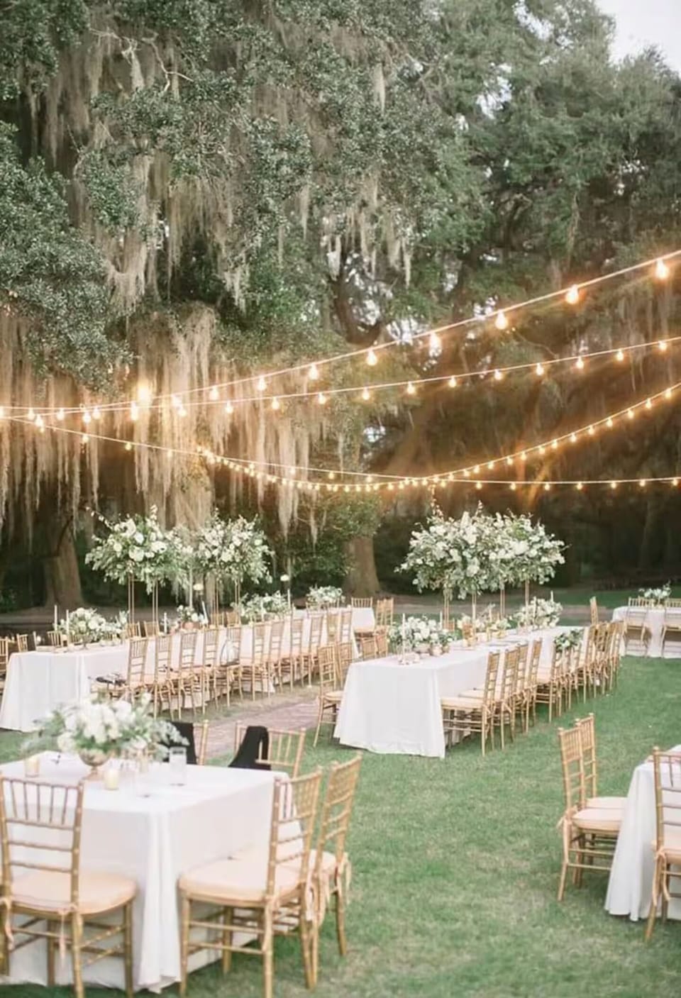 Outdoor banquet area