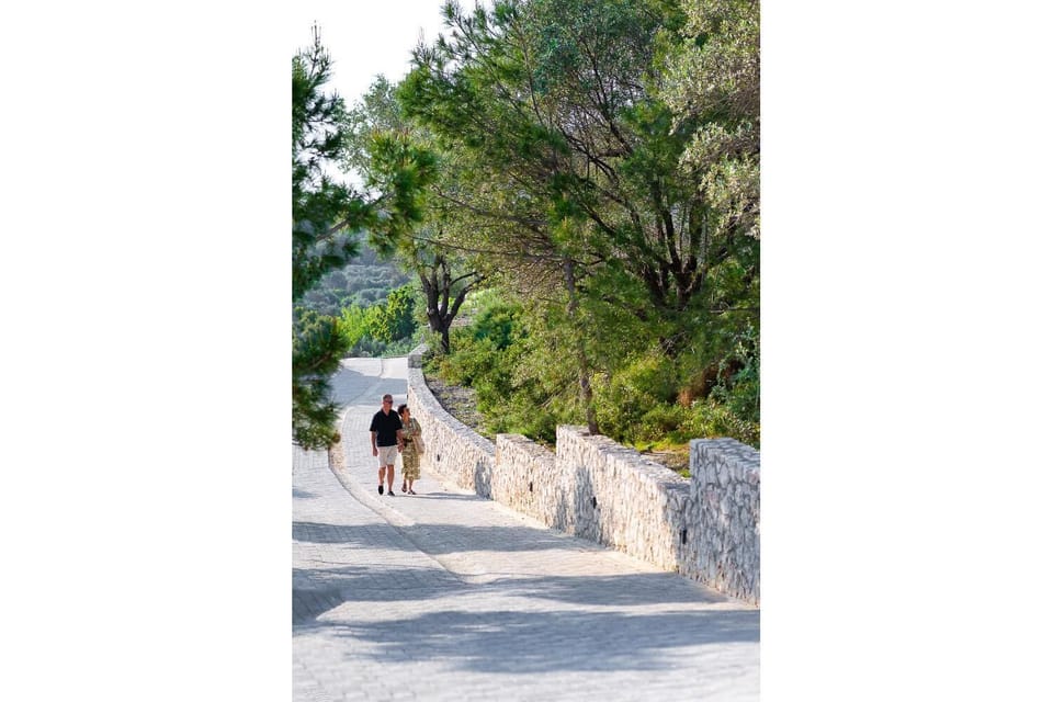 A short path just above the villa