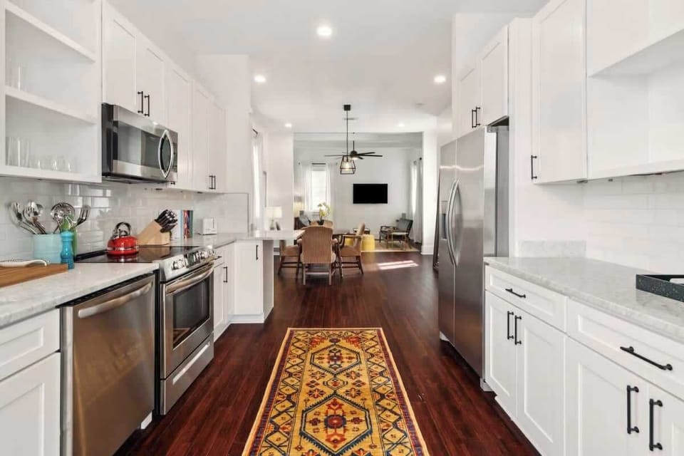 Updated and Fully Stocked Kitchen with Stainless Steel Appliances