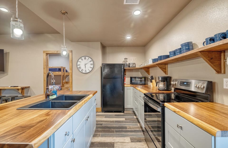 Fully stocked kitchen