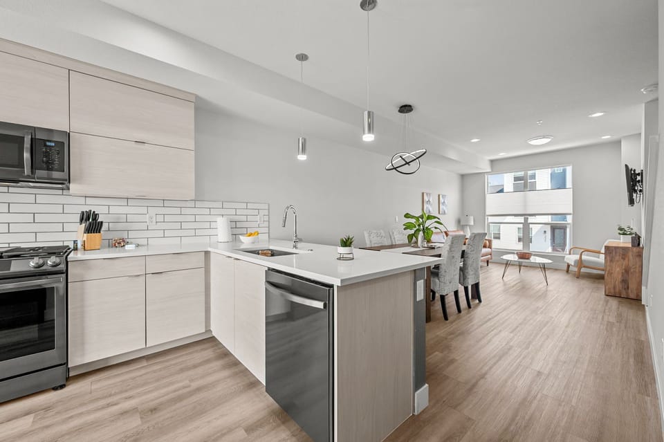 Whip up your favorite meals in this beautifully designed kitchen