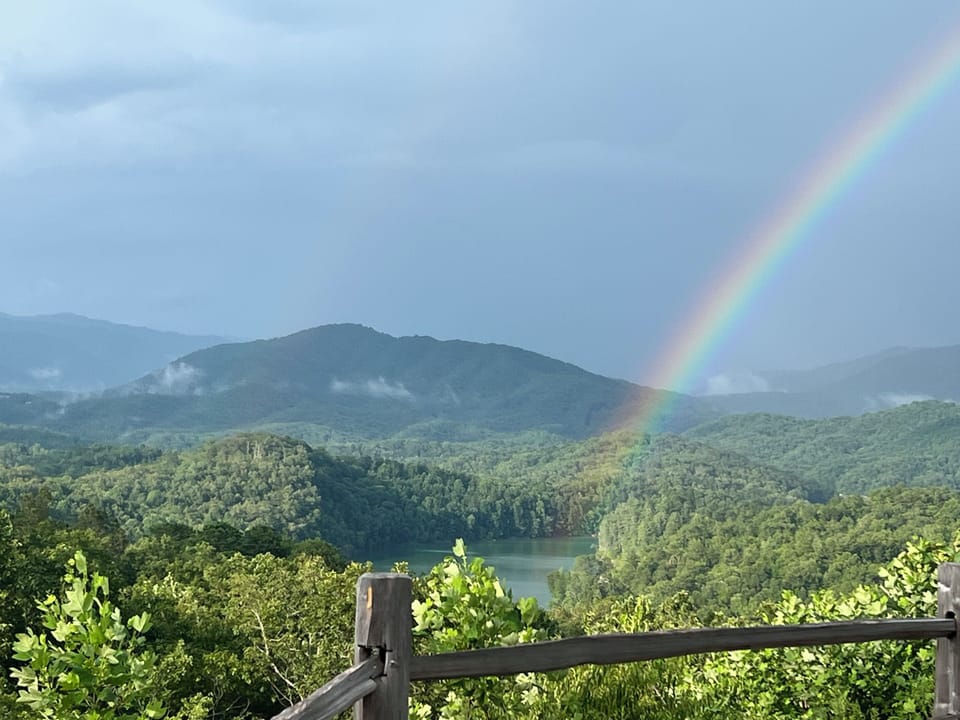 Rainbow at the Smoky Mountains overlook off hwy 28