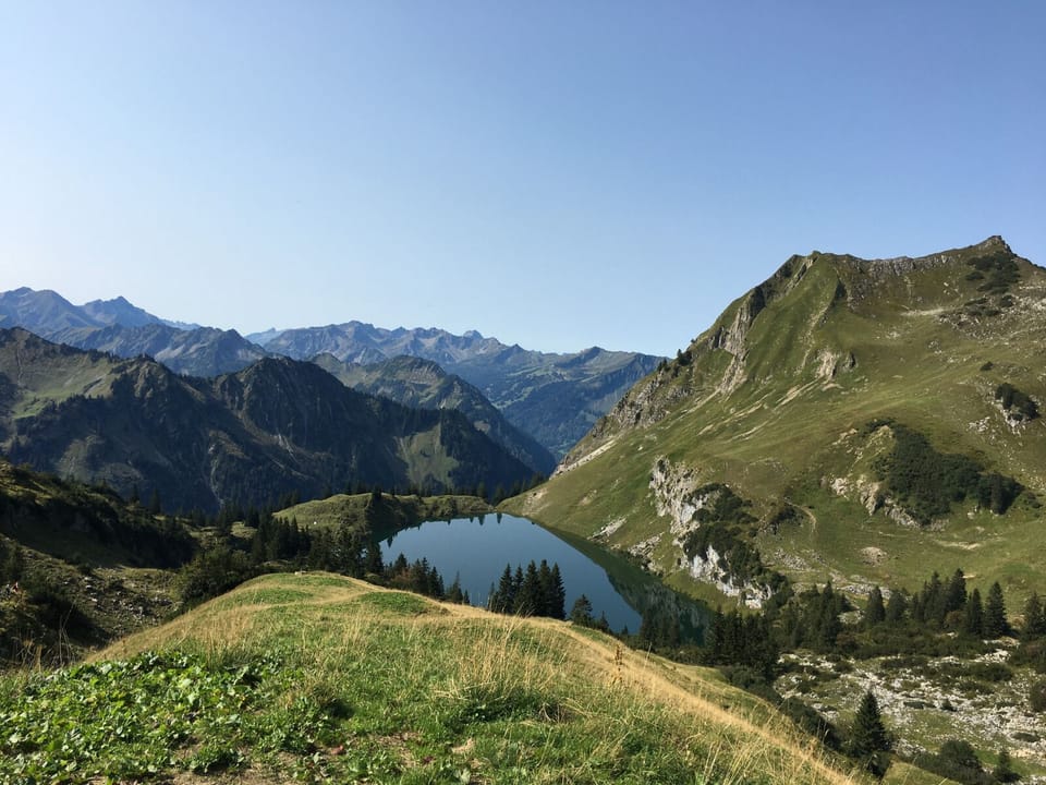 Seealpsee near the Nebelhorn cable car