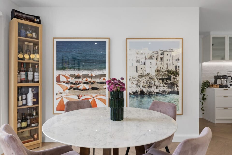 Open plan kitchen living and dining