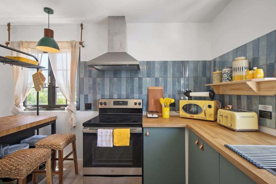 Make yourself at home! Our kitchen is fully equipped for all your culinary needs. We also offer private chef services. Contact us for more details! 