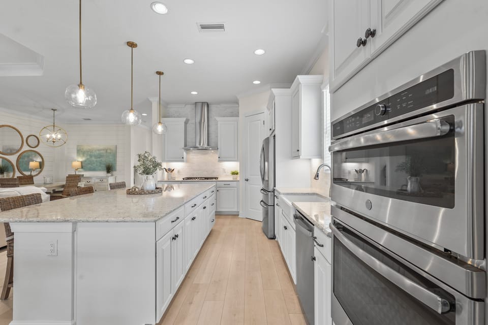 High-end appliances, including gas stove