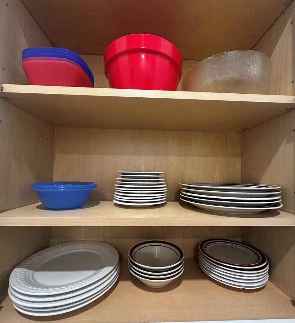 If you're too tired to go out, we've got you covered to eat in or order take out with our stocked kitchen