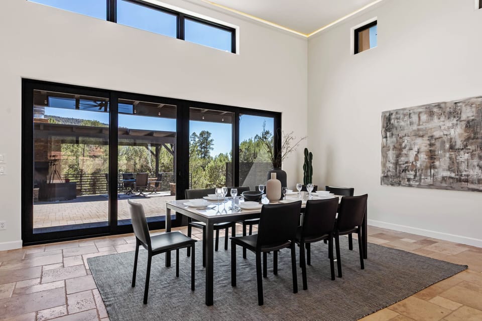 Dining area with seating for 8