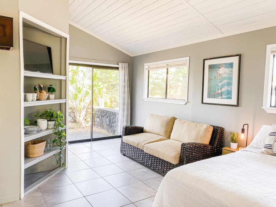Cozy seating area with a relaxed vibe and tropical views.