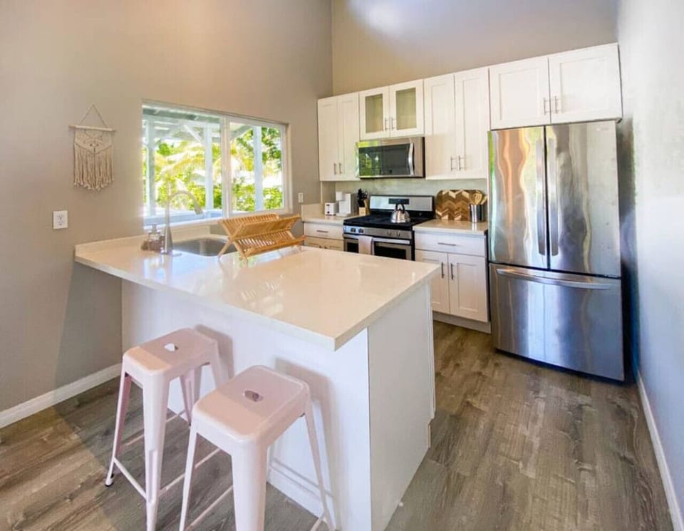 Whip up island-inspired meals in your bright, fully equipped kitchen.