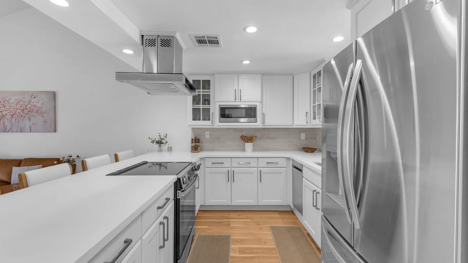 All new stainless steel appliances