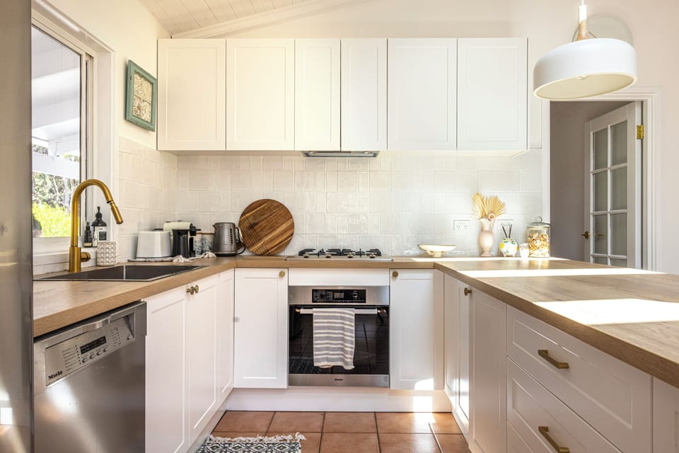 Bright, open kitchen with plenty of bench space for easy holiday meals.