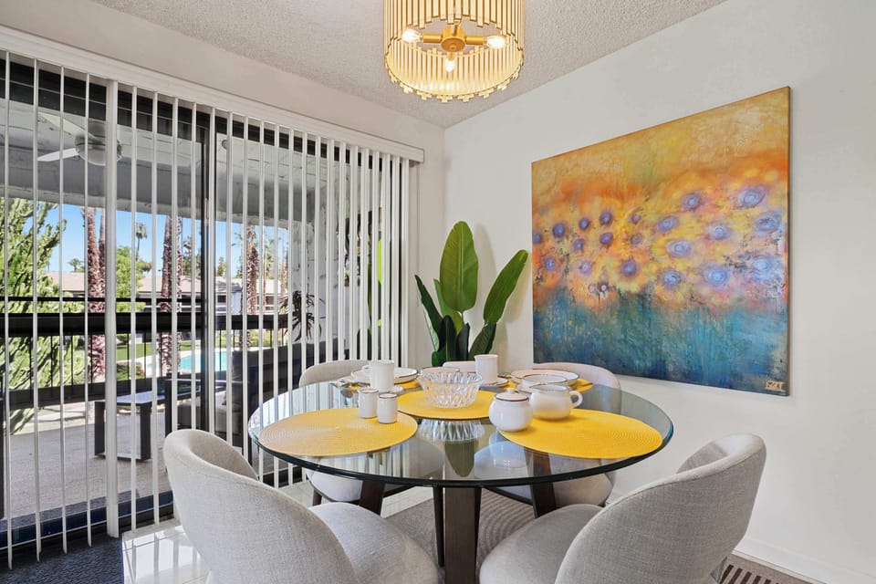 Dining table with seating for 4 