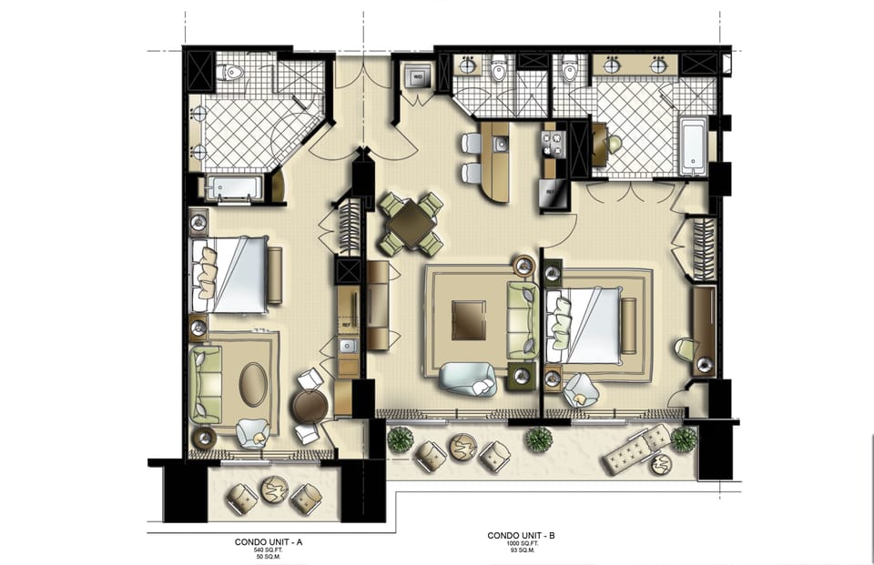 The_Reef_Two_Bedroom_Suite_Floor_Plan
