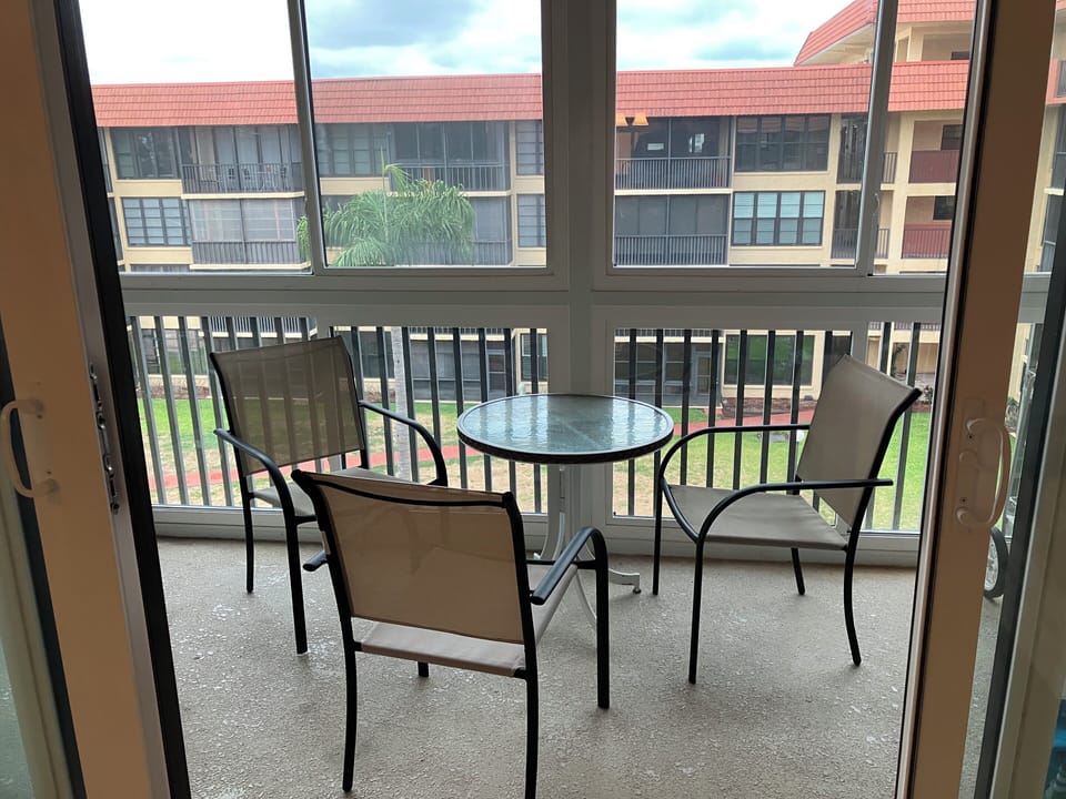 Windows open for nice weather. 