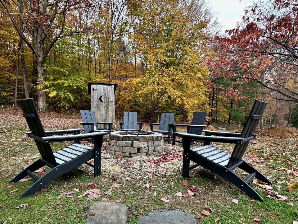 Firepit in the fall.