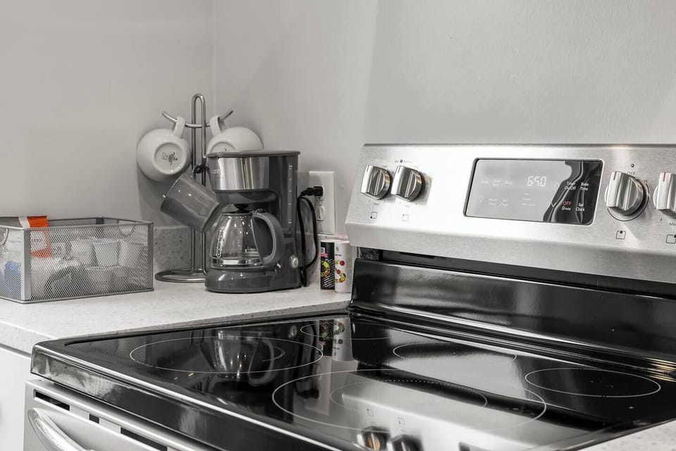 Streamlined design with everything you need to enjoy cooking during your stay.