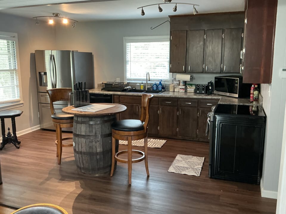 Upstairs Kitchen w/ Island for Food Prep or Additional Seating