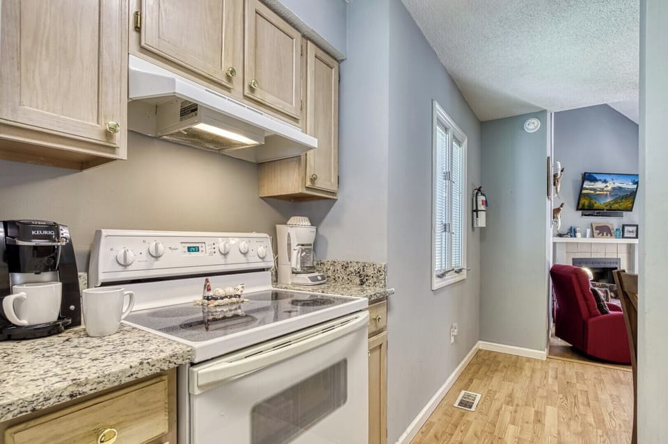Pigeon Forge Pet Friendly Vacation Rental "Feathers and Fur" - Fully furnished kitchen and living room