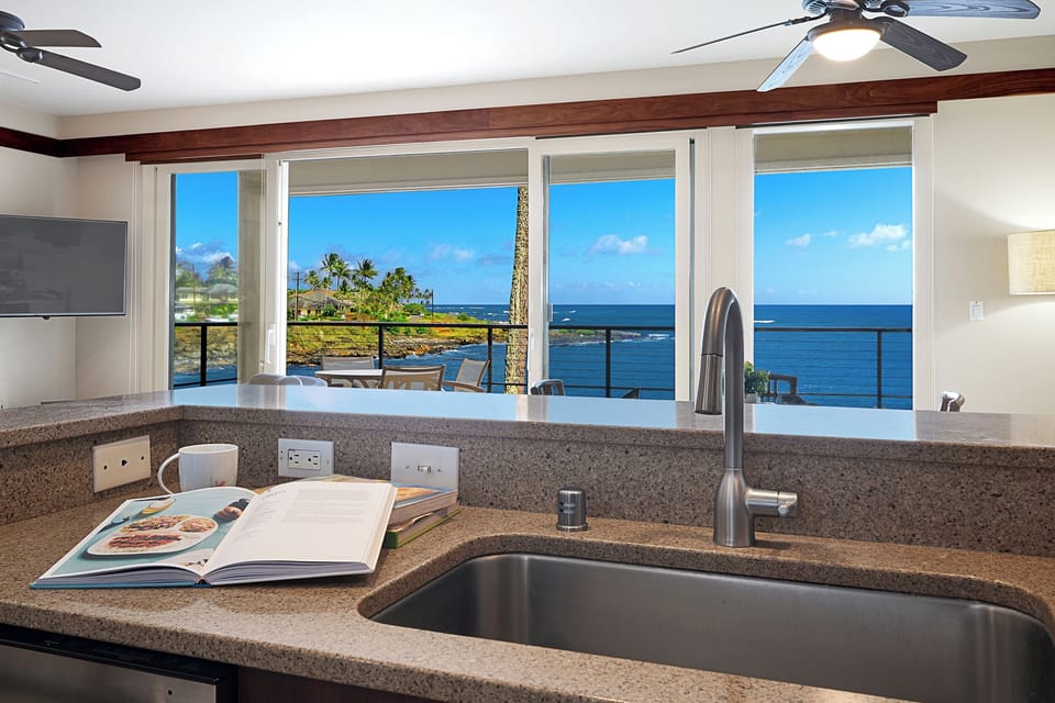 Prepare your meals with an ocean view
