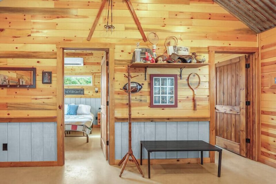 Entrances to both bedrooms which are side by side in the cabin.
