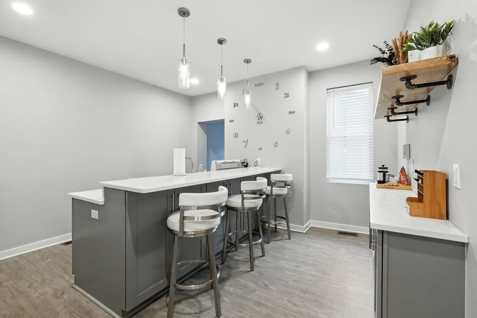 Indoors, Bar Stool, Furniture, Floor, Lamp