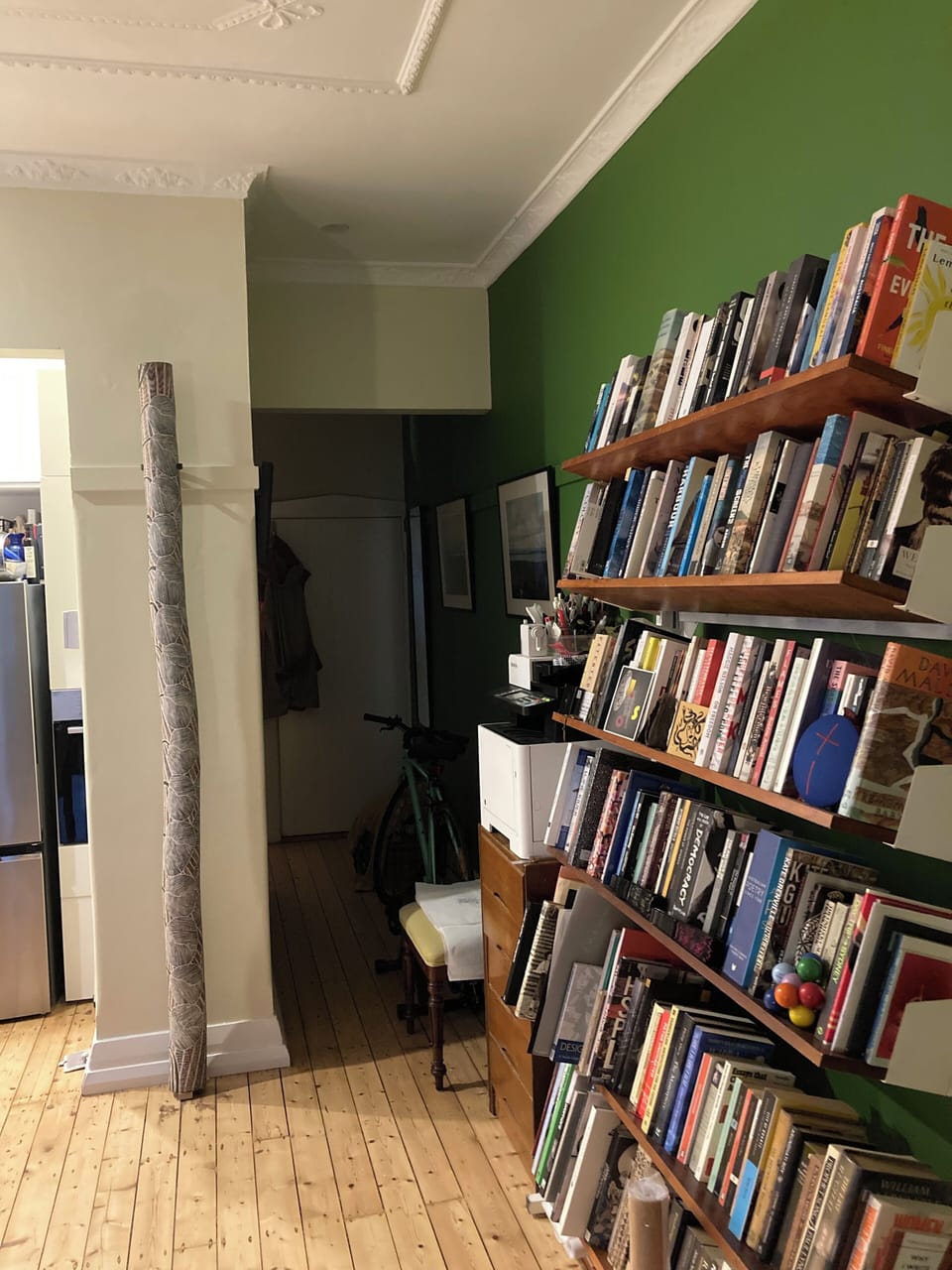 Hall and bookcase