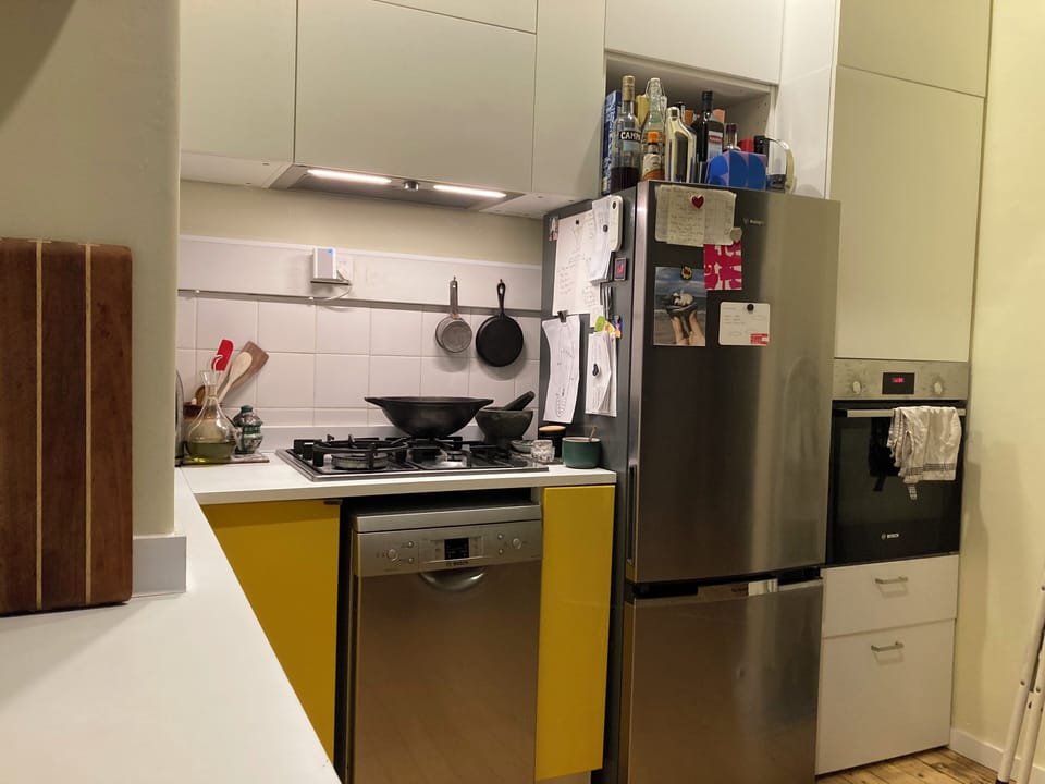 Kitchen showing oven and pantry