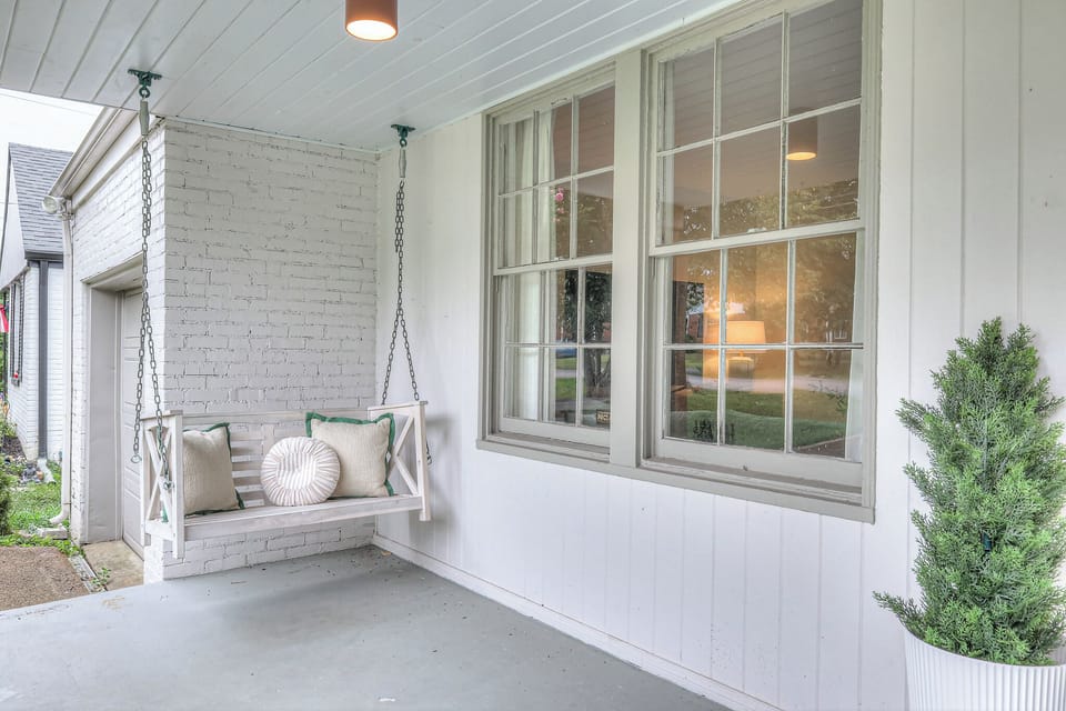 Inviting porch swing 