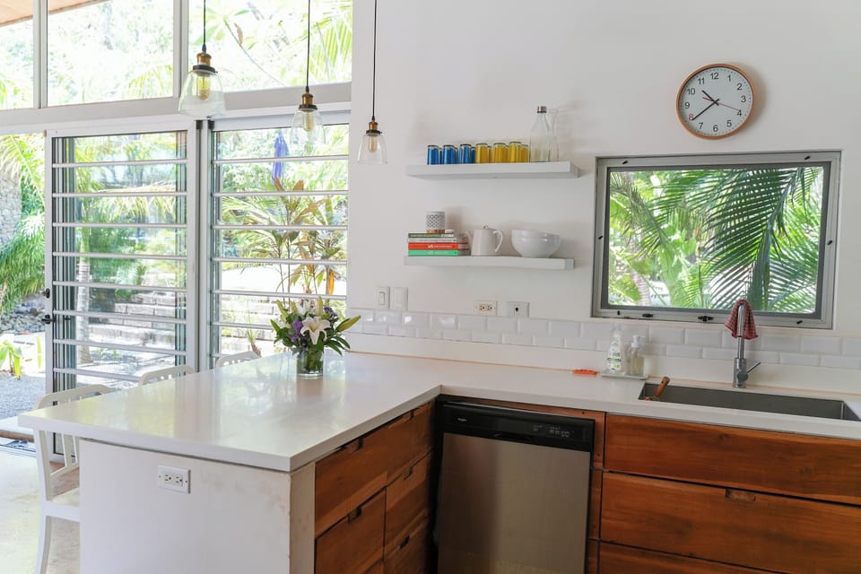 Kitchen with bar seating