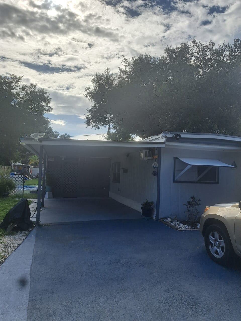 Drive way with shade