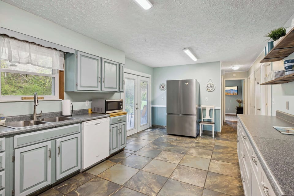 Unit A's fully equipped kitchen