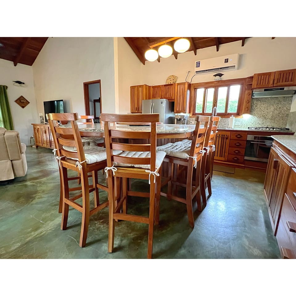 Great room, including dining, kitchen and living room.  