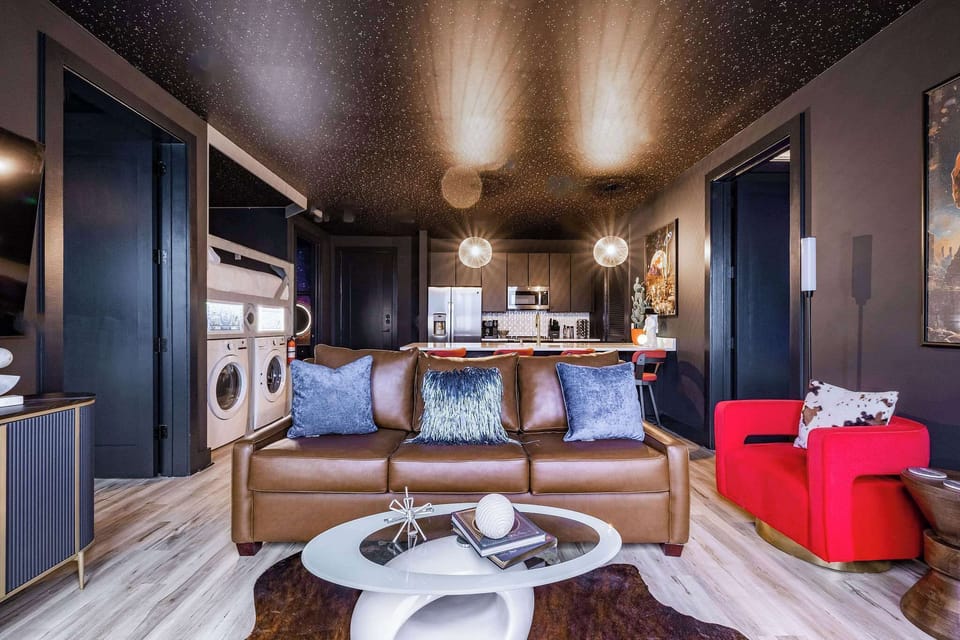 Blast off from the Space Cowboy Loft—your stylish Nashville escape!